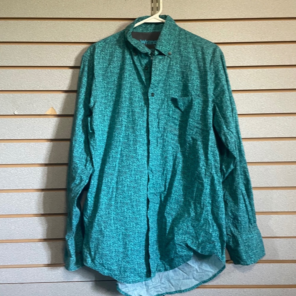Wrangler 20X Competition Paisley Print Long Sleeve Button‎ Up Shirt Medium. Mens